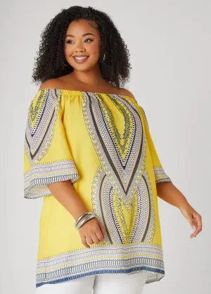 Abstract Off The Shoulder Blouse