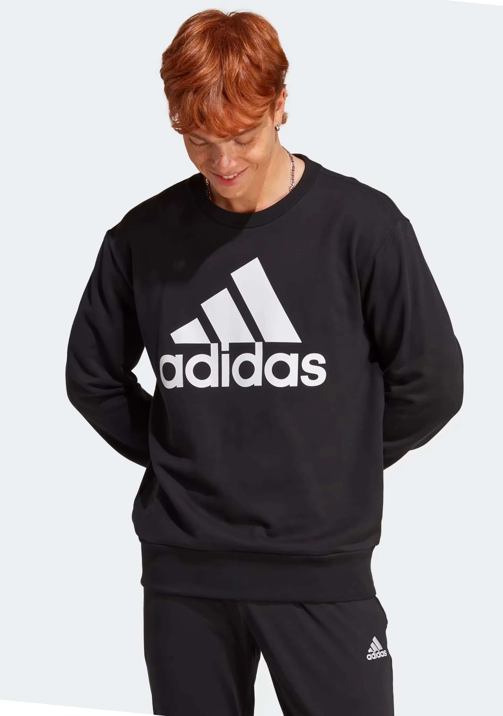 Adidas Men??s Big Logo Sweatshirt Black