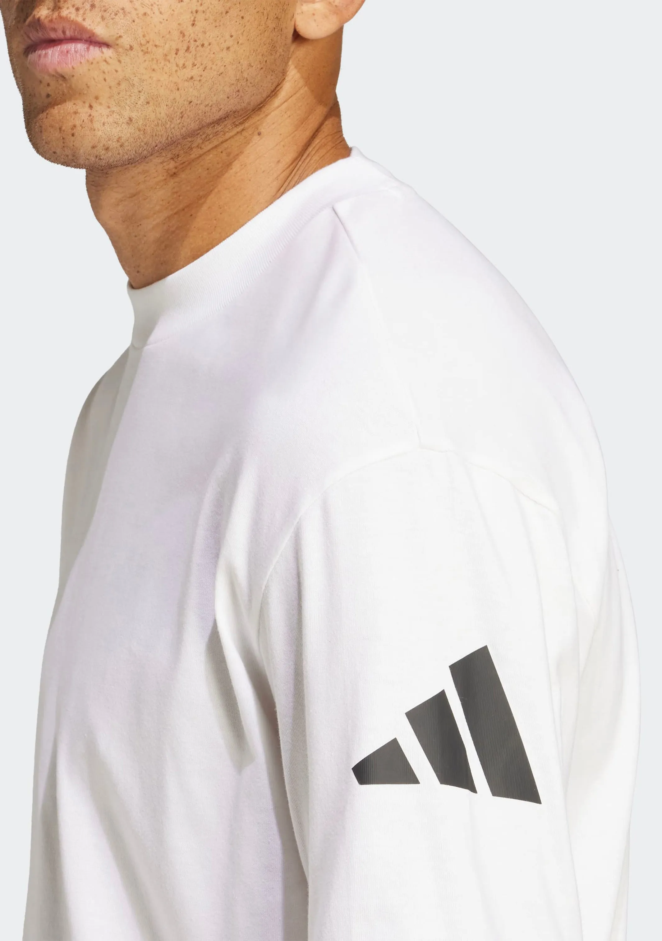 Adidas Men's Essentials Loose Fit 3 Bar Logo Tee