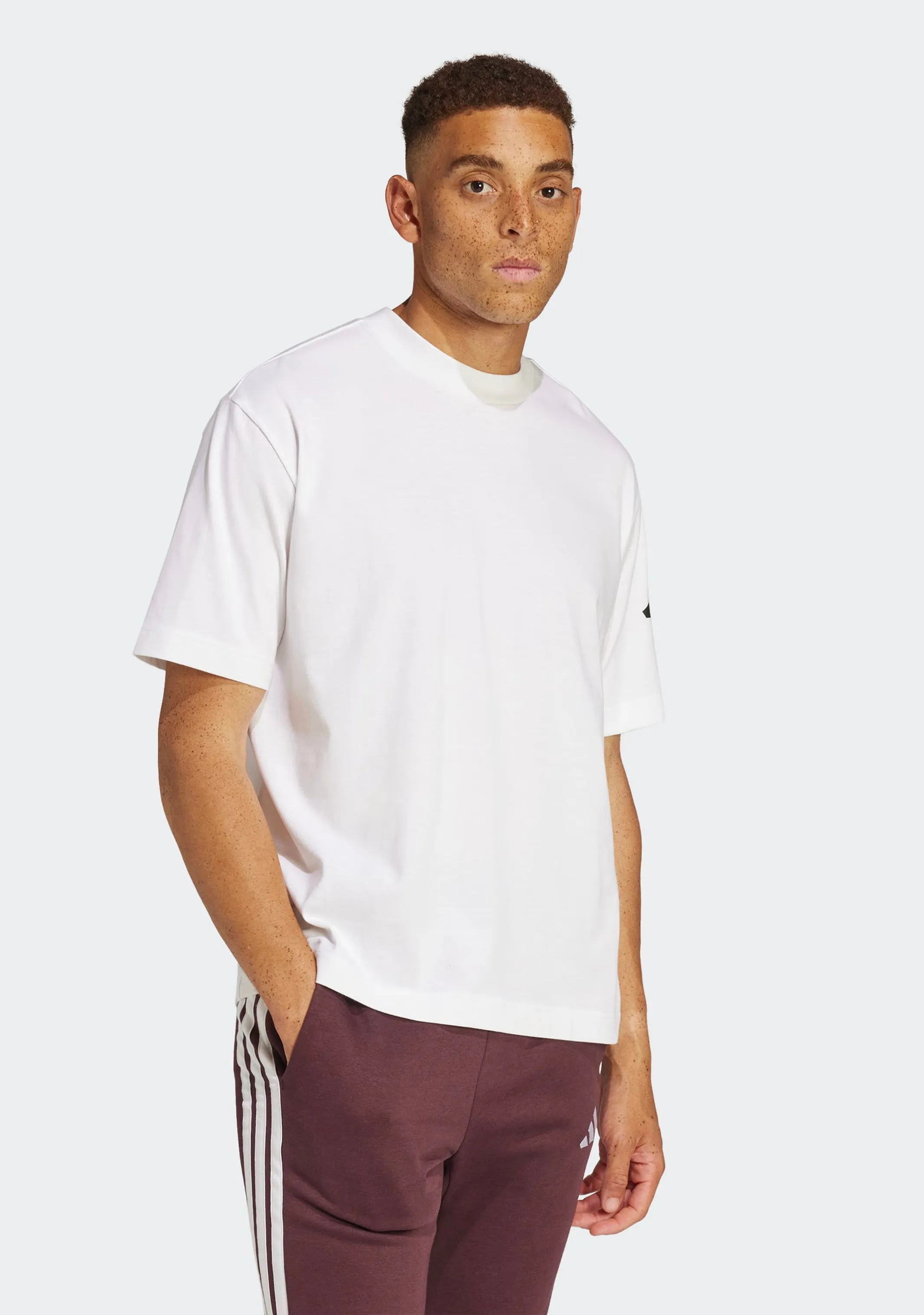Adidas Men's Essentials Loose Fit 3 Bar Logo Tee