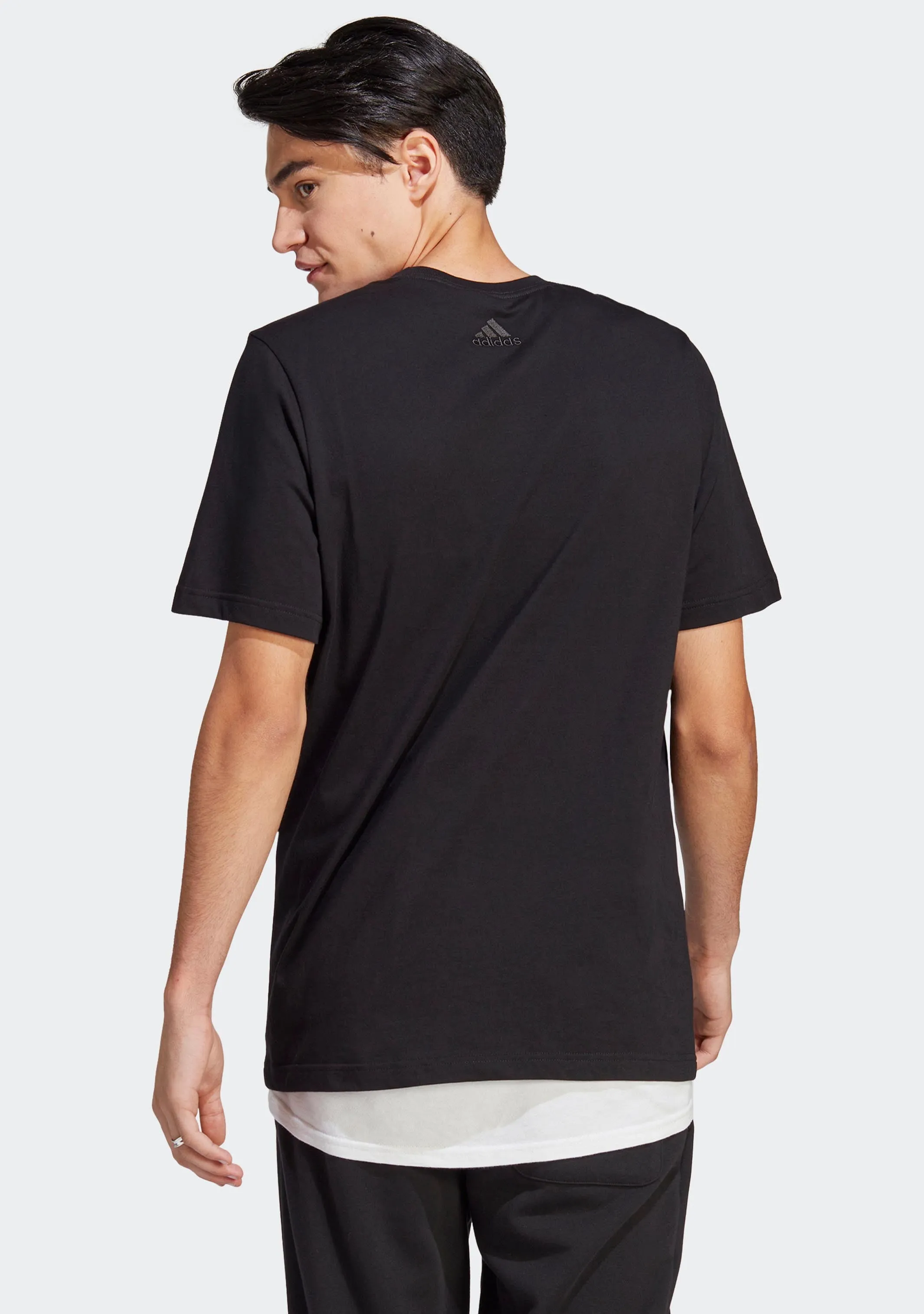 Adidas Men??s Essentials Single Jersey Linear Embroidered Logo Tee