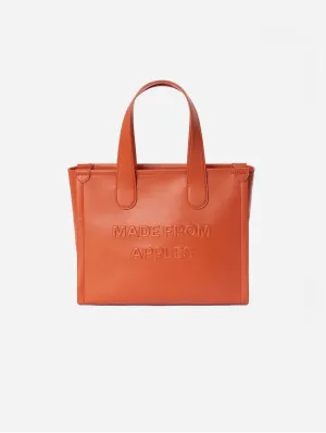 Alma L Apple Leather Vegan Tote Bag | Terracotta