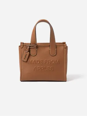 Alma M Apple Leather Vegan Tote Bag | Cognac