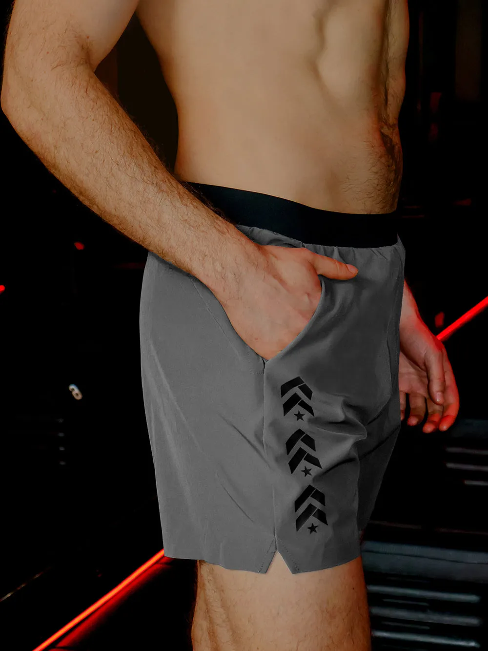BARRY'S STORM GRAY TRAIN SHORT 5"