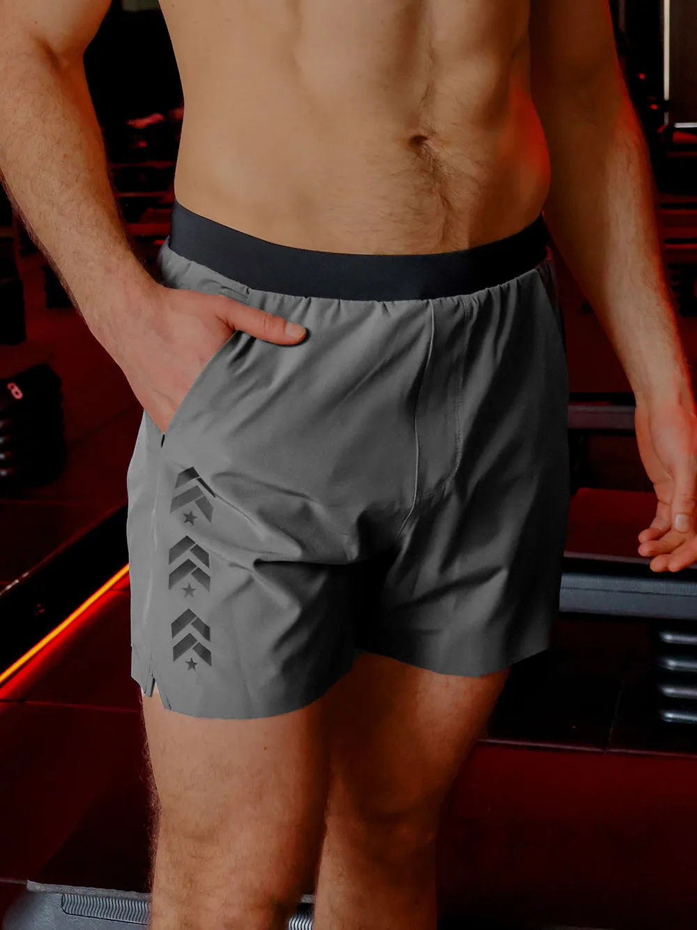 BARRY'S STORM GRAY TRAIN SHORT 5"