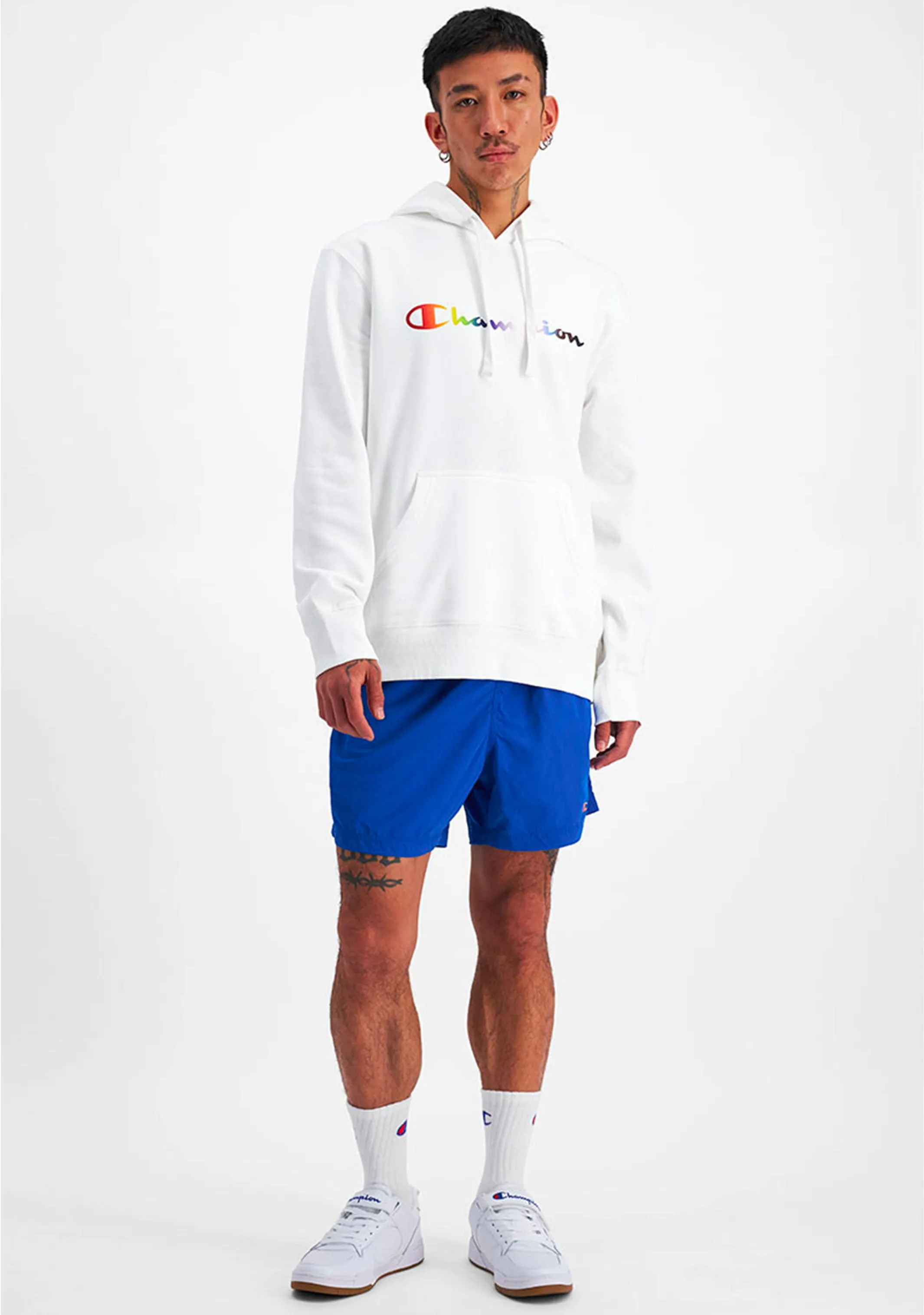 Champion Men??s Athletic Pride Script Hoodie