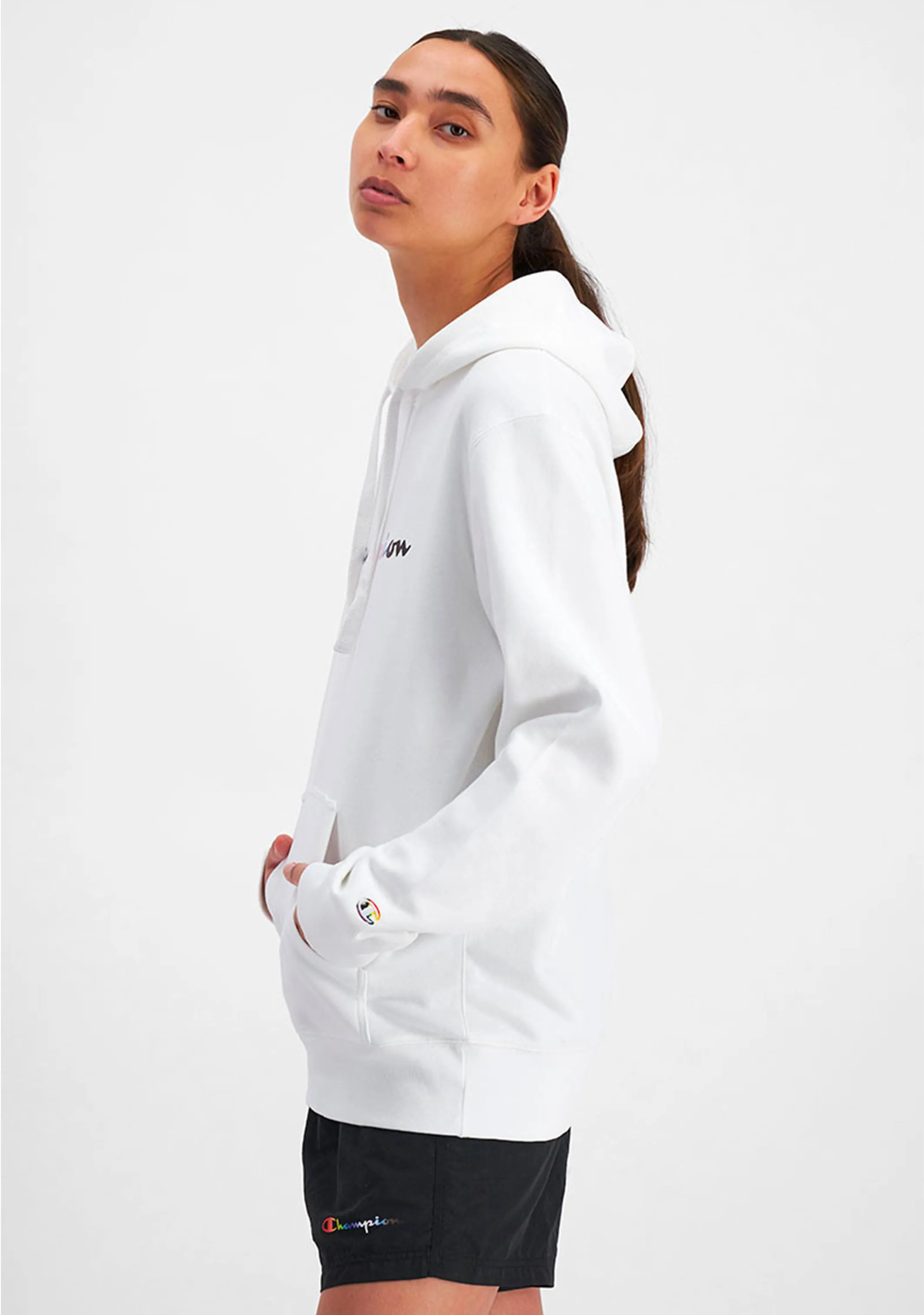 Champion Men??s Athletic Pride Script Hoodie