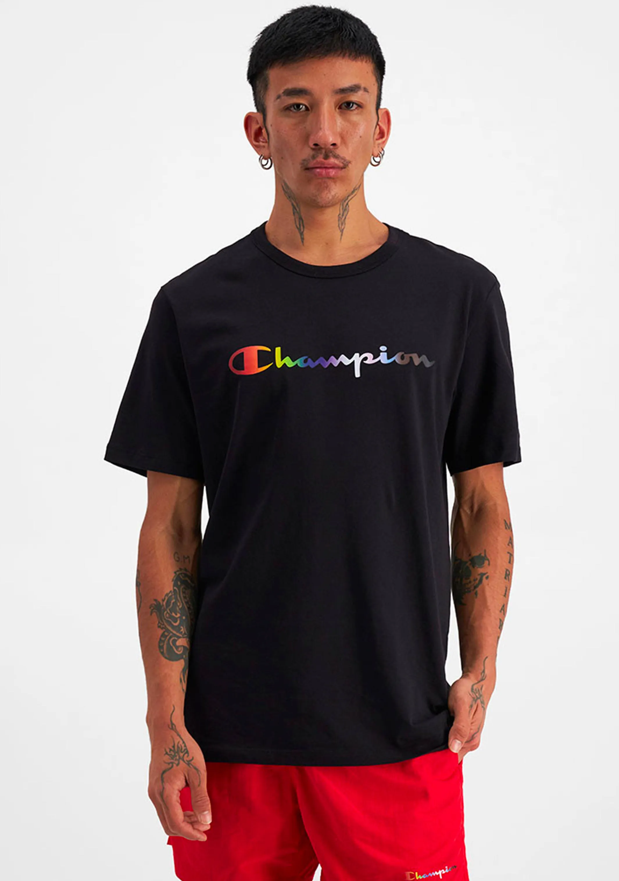 Champion Men??s Athletic Pride Script Tee