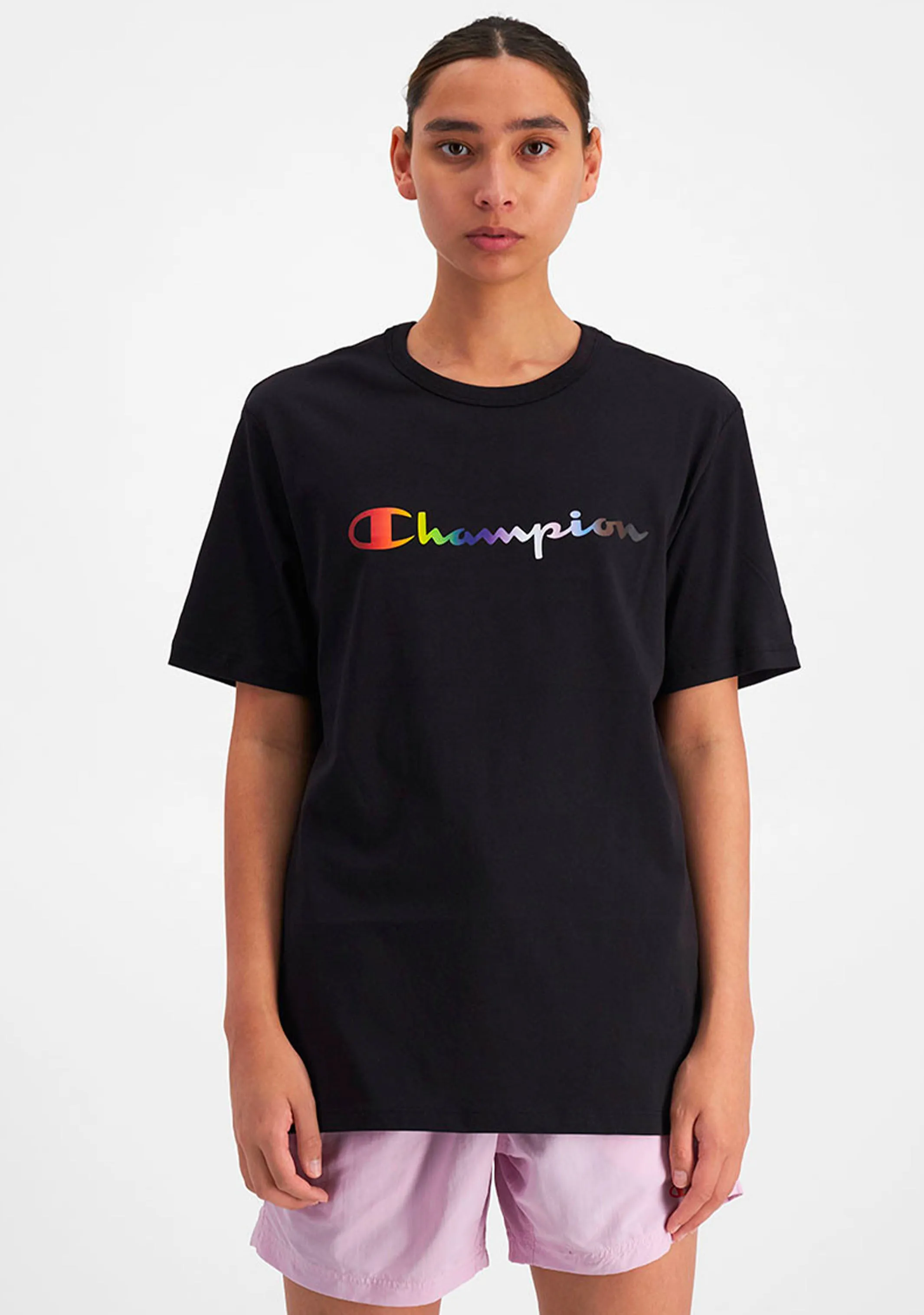 Champion Men??s Athletic Pride Script Tee