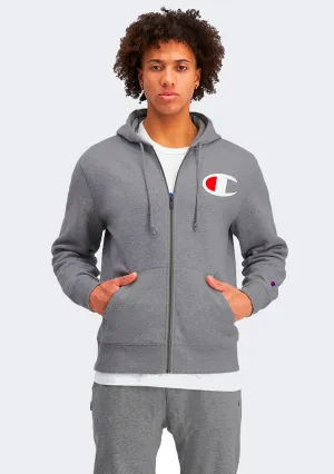 Champion Mens C Logo Full Zip Hoodie