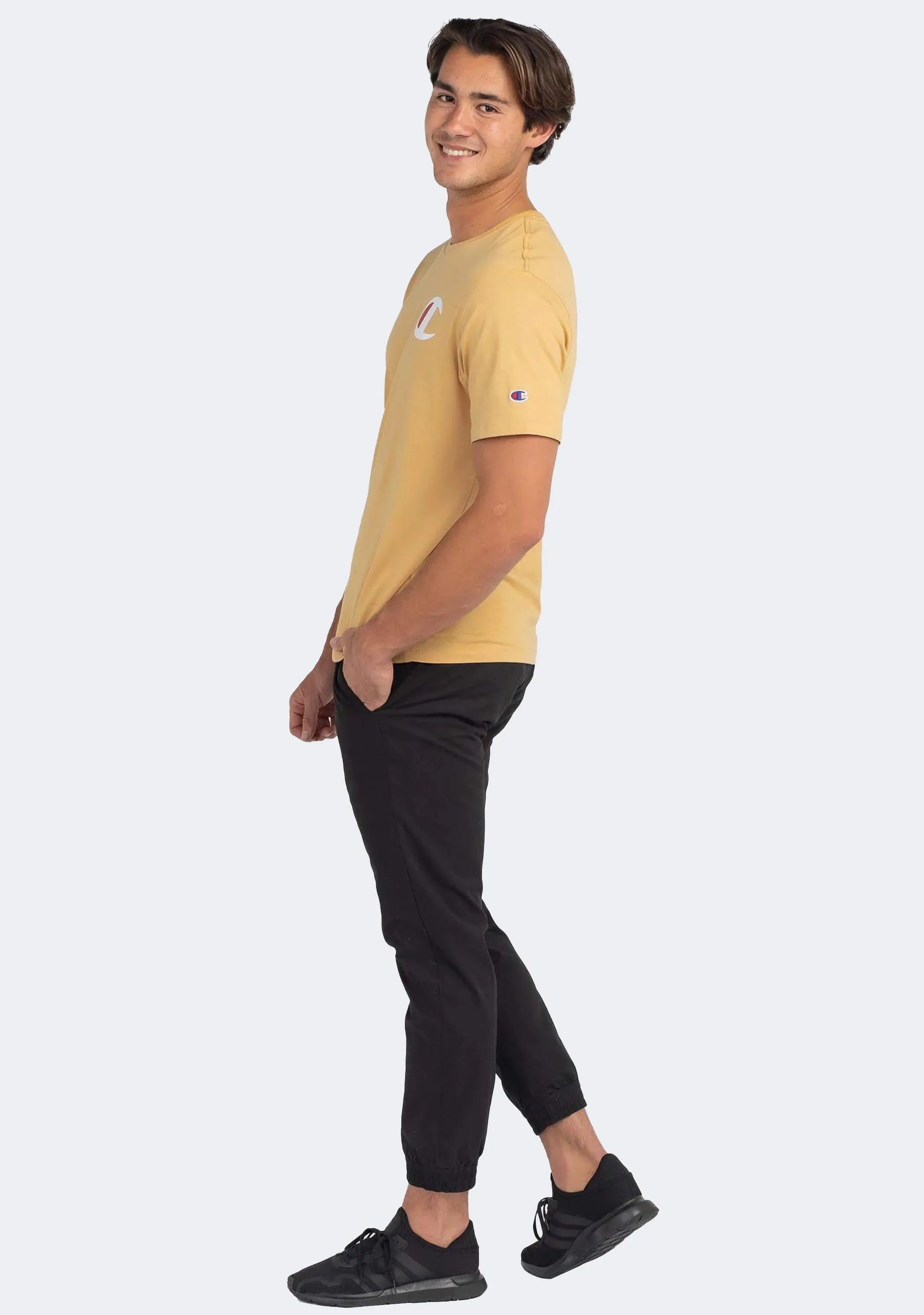 Champion Men??s C Logo Short Sleeve Tee Soft Terain