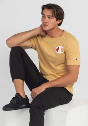 Champion Men??s C Logo Short Sleeve Tee Soft Terain