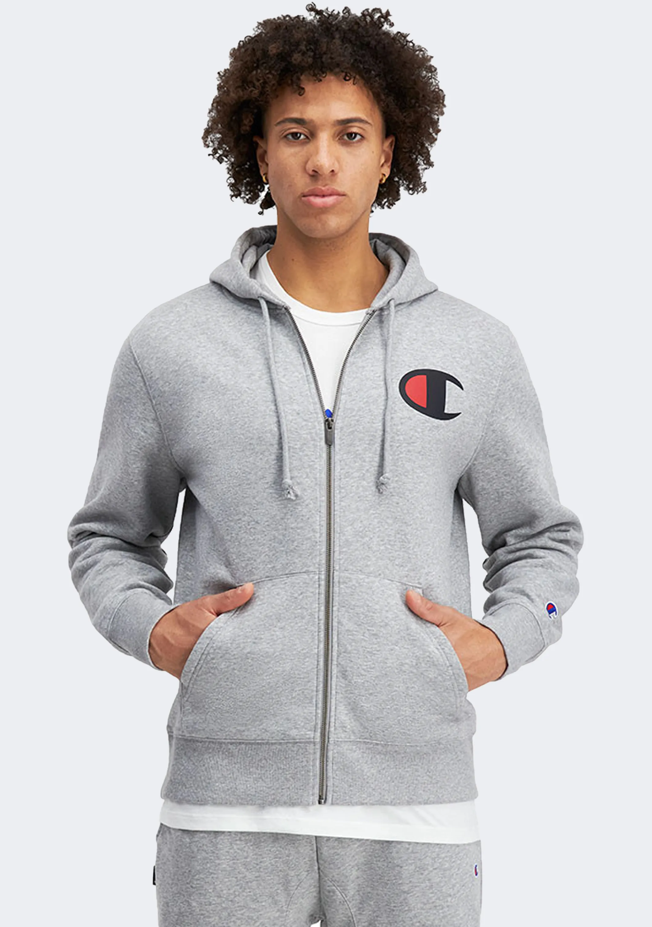 Champion Men??s C Logo Zip Hoodie