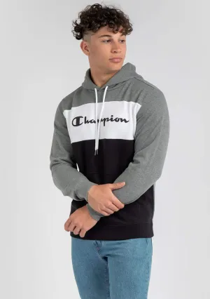 Champion Men??s EU Roch Colourblock Hoodie Grey/black