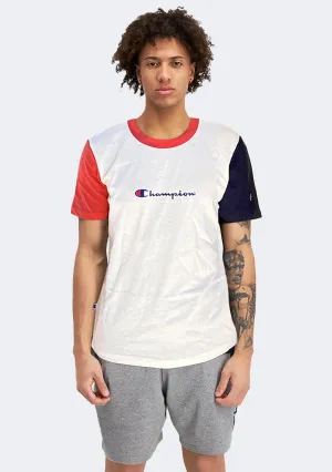 Champion Men??s French Terry Script Tee