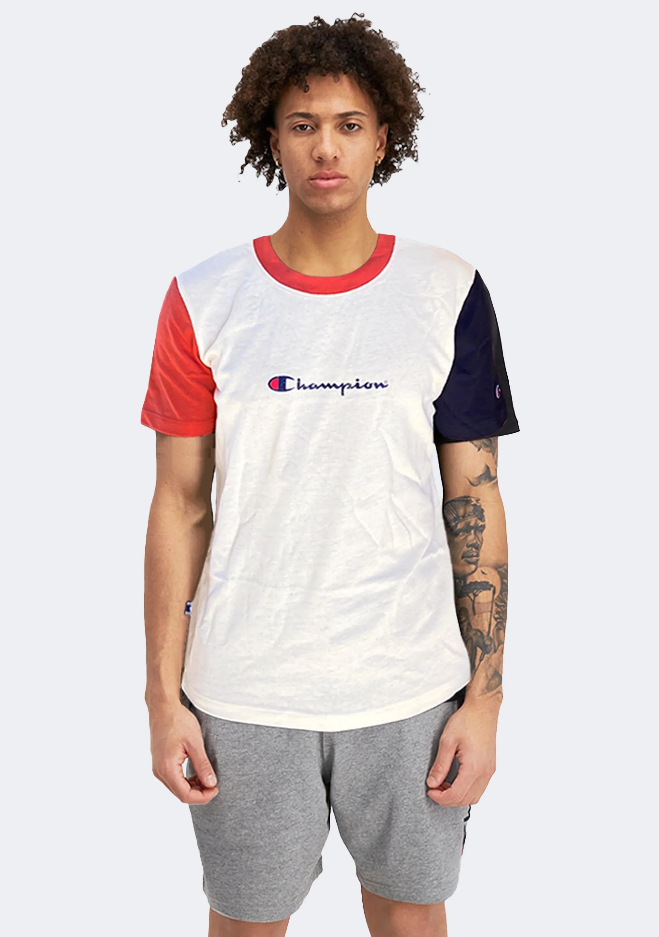 Champion Men??s French Terry Script Tee
