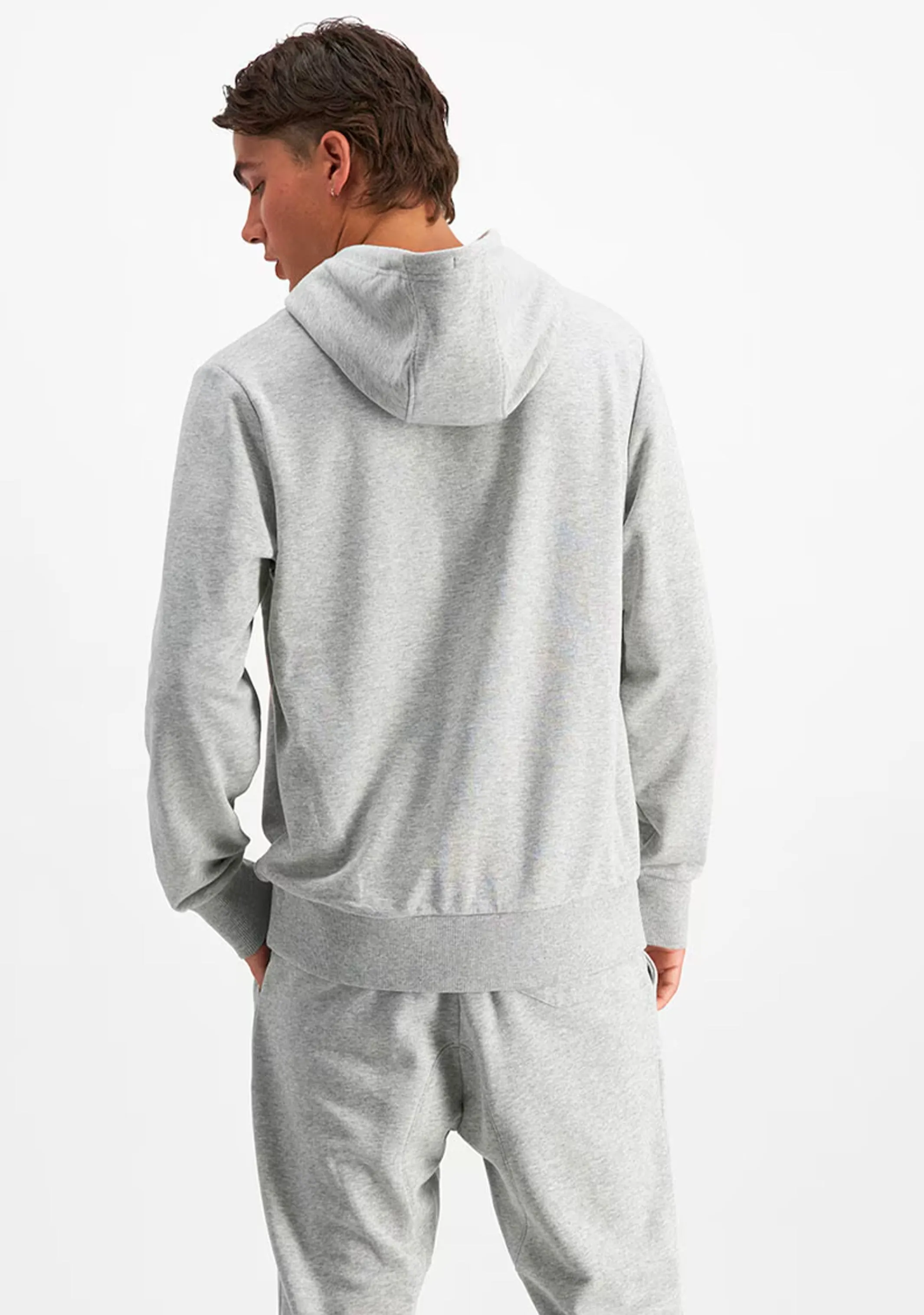 Champion Men??s Lightweight French Terry C Logo Hoodie Oxford Heather