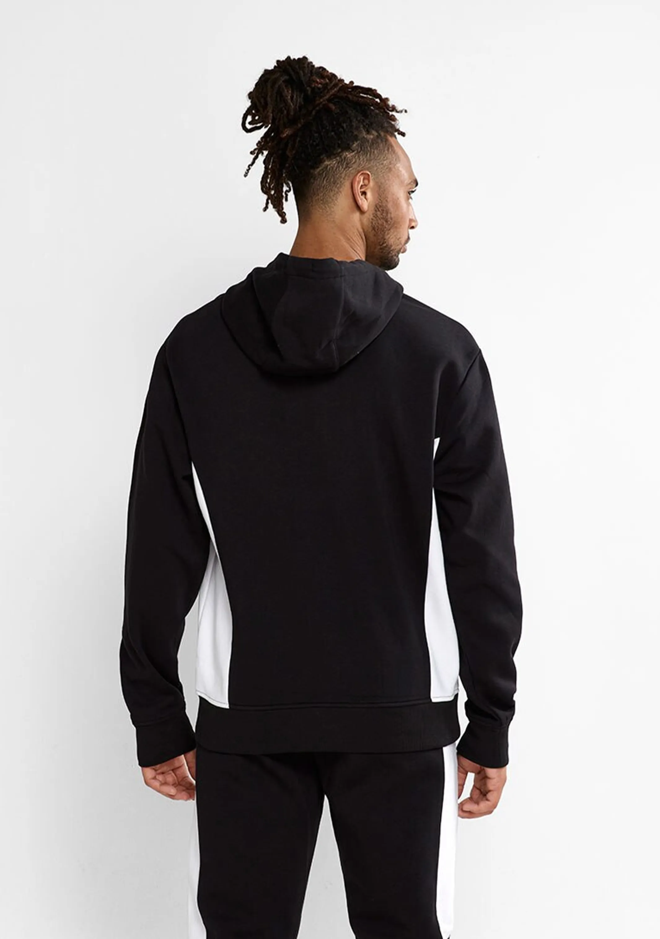 Champion Men??s Panel Hoodie Black/White