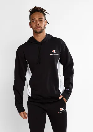 Champion Men??s Panel Hoodie Black/White