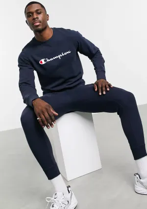 Champion Men??s Script Crew Navy
