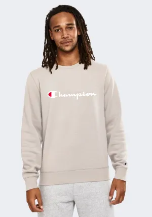 Champion Men??s Script Crew Rocky Grey