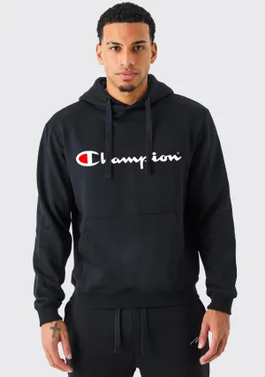 Champion Men??s Script Hoodie Black
