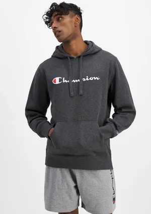 Champion Men??s Script Hoodie Heather Grey