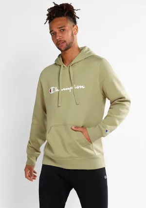 Champion Men??s Script Hoodie Khaki