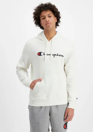 Champion Men??s Script Hoodie Mascarpone