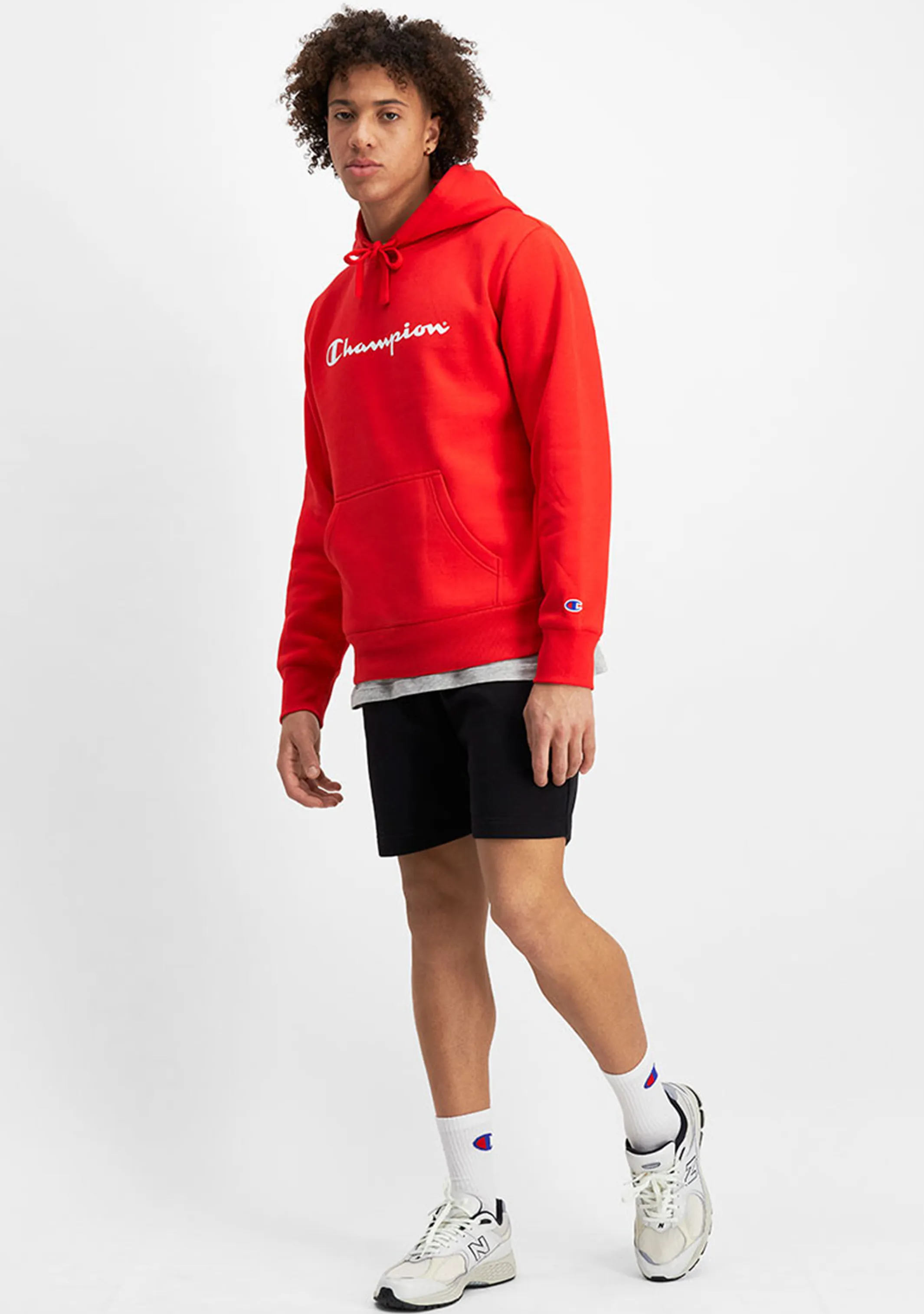Champion Men??s Script Hoodie Red
