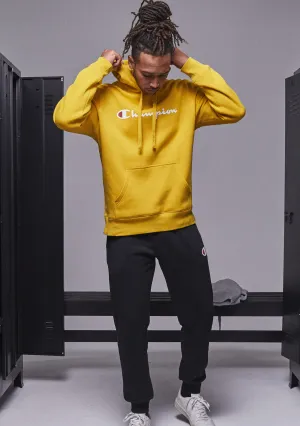Champion Men??s Script Hoodie Yellow