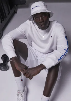 Champion Men??s Sporty Graphic Crew White