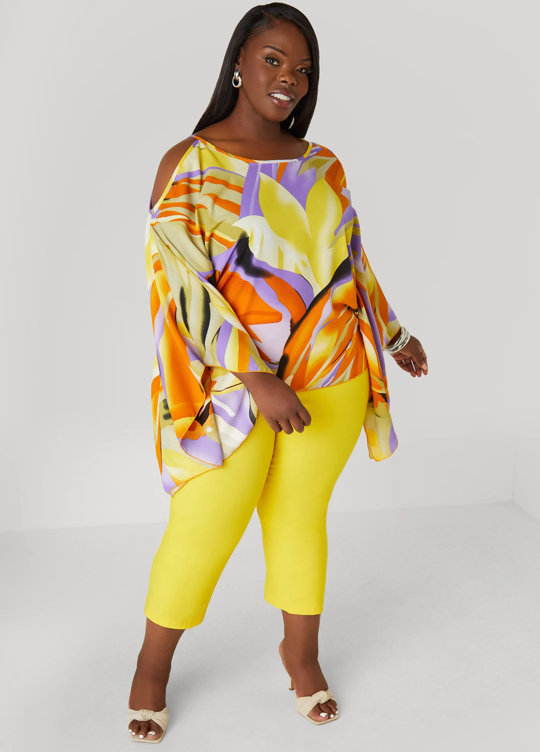 Cold Shoulder Floral Blouse