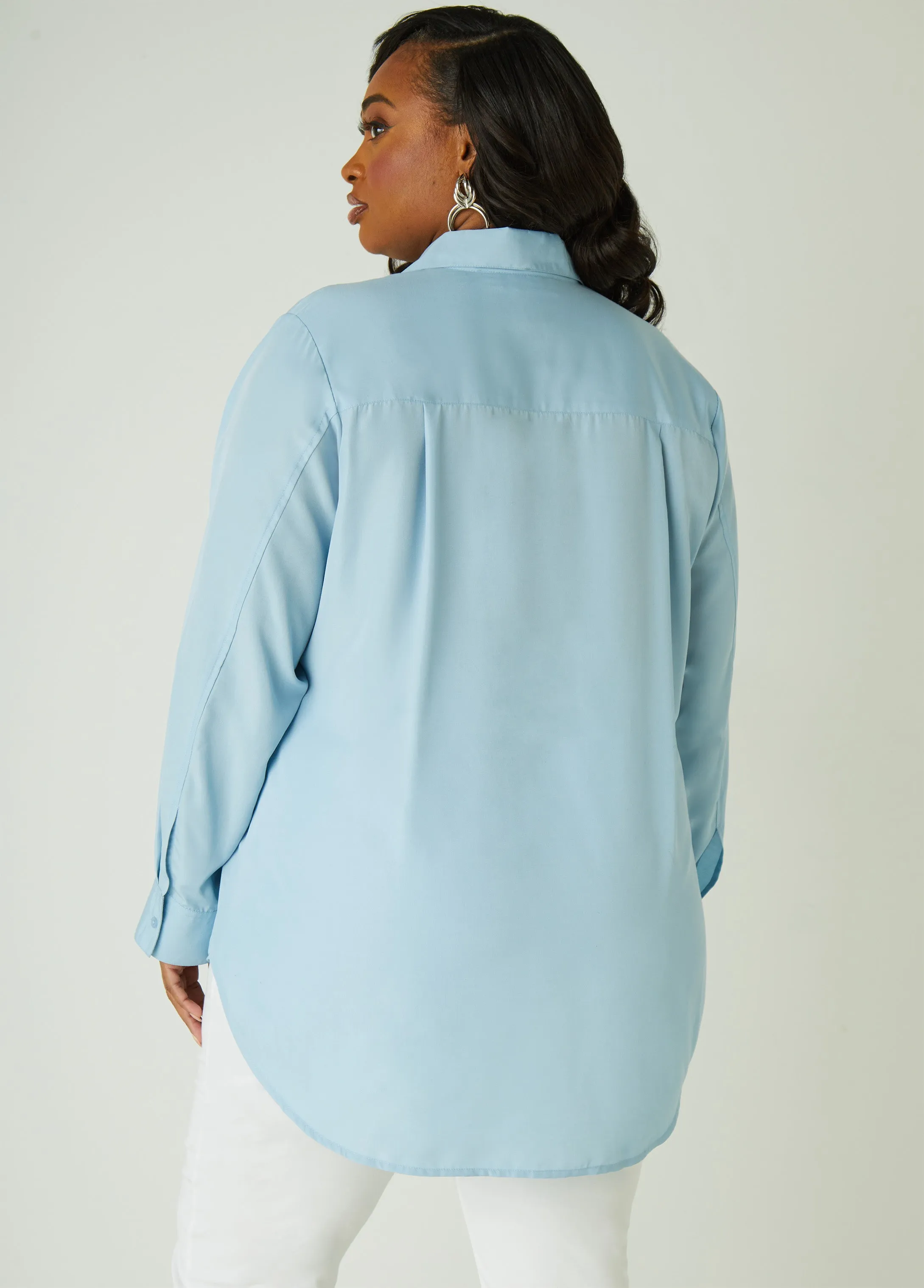Collared Button Front Shirt