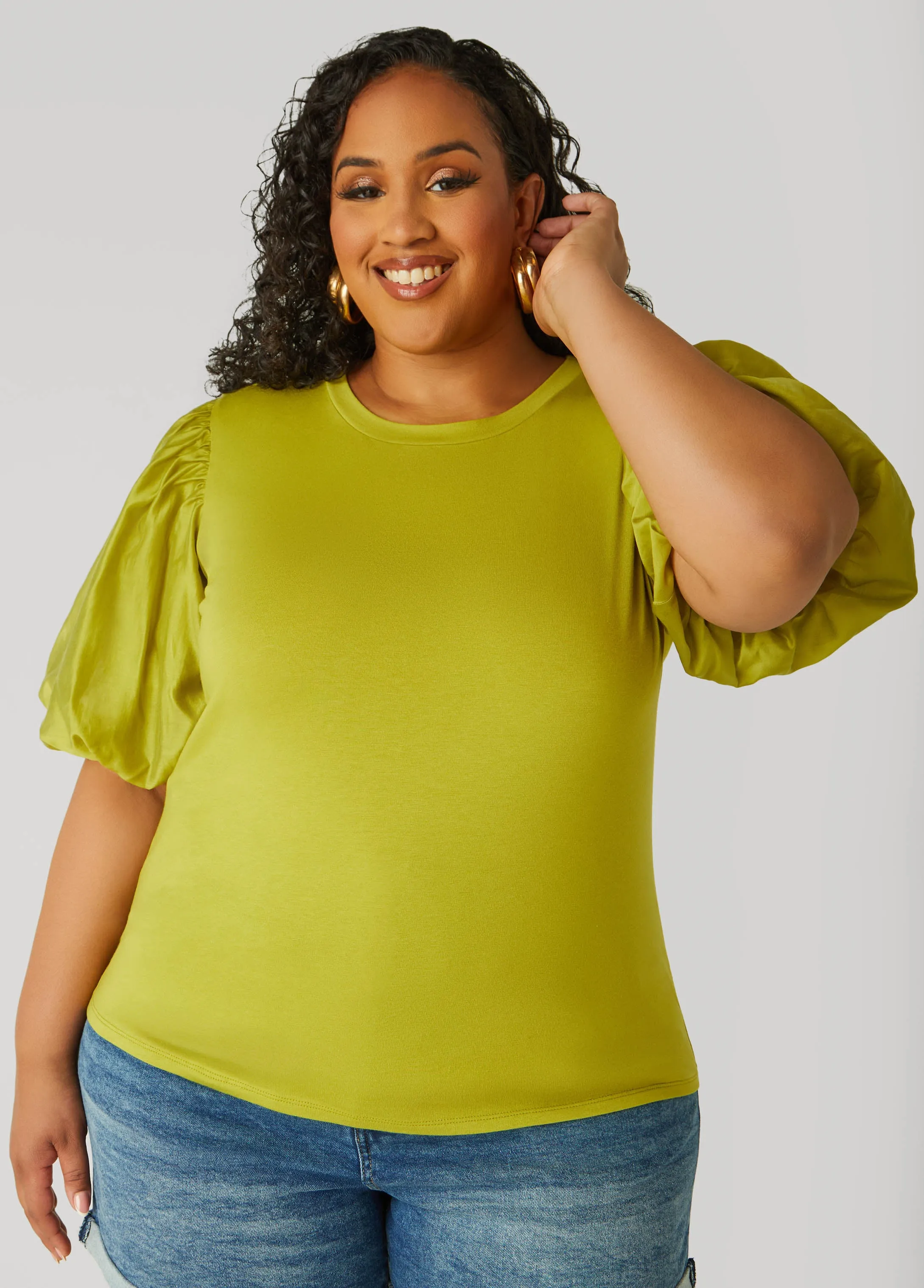 Cotton Paneled Jersey Top