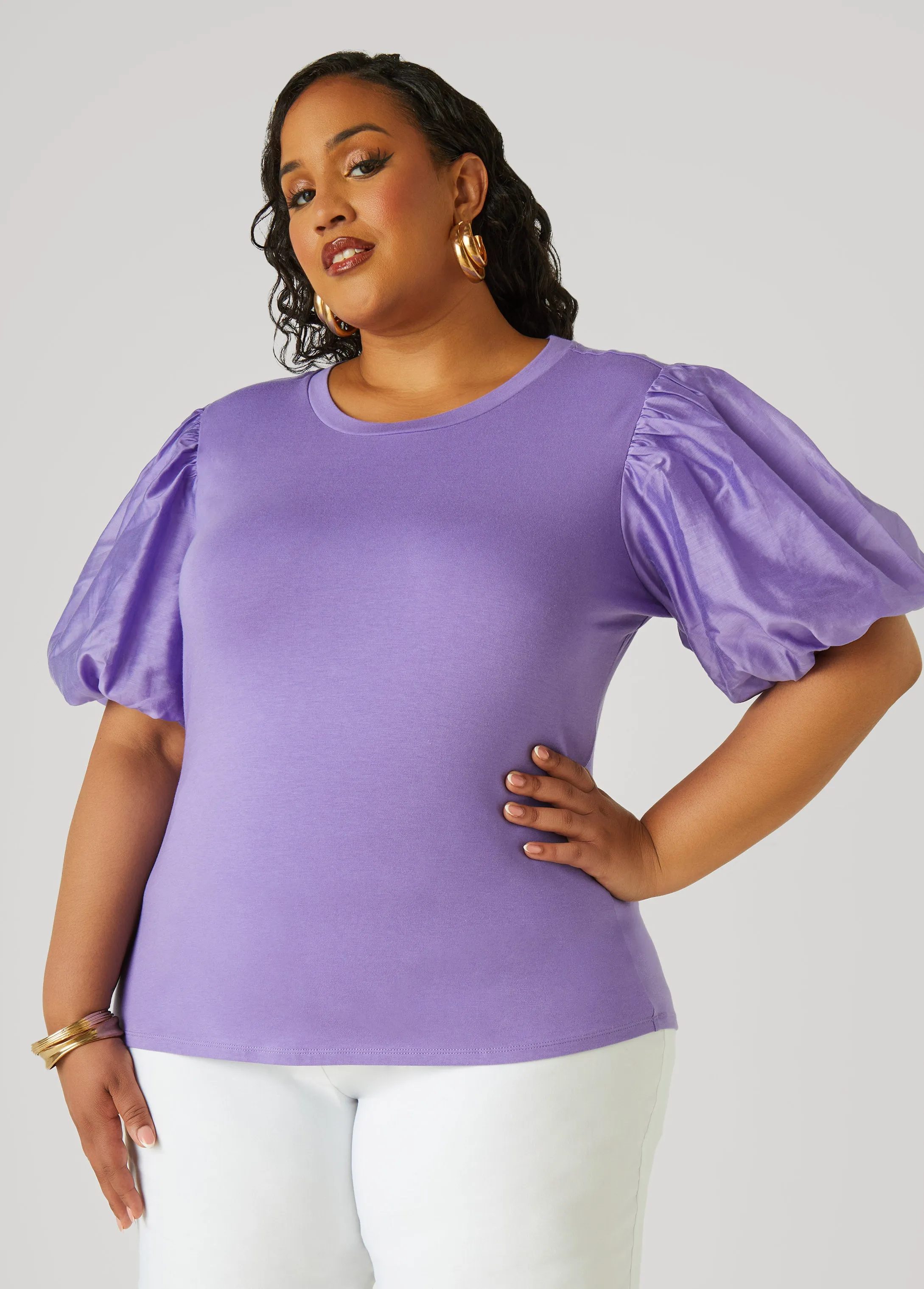 Cotton Paneled Jersey Top