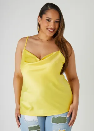 Cowl Neck Satin Cami