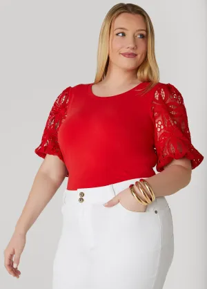Crochet Sleeved Jersey Tee