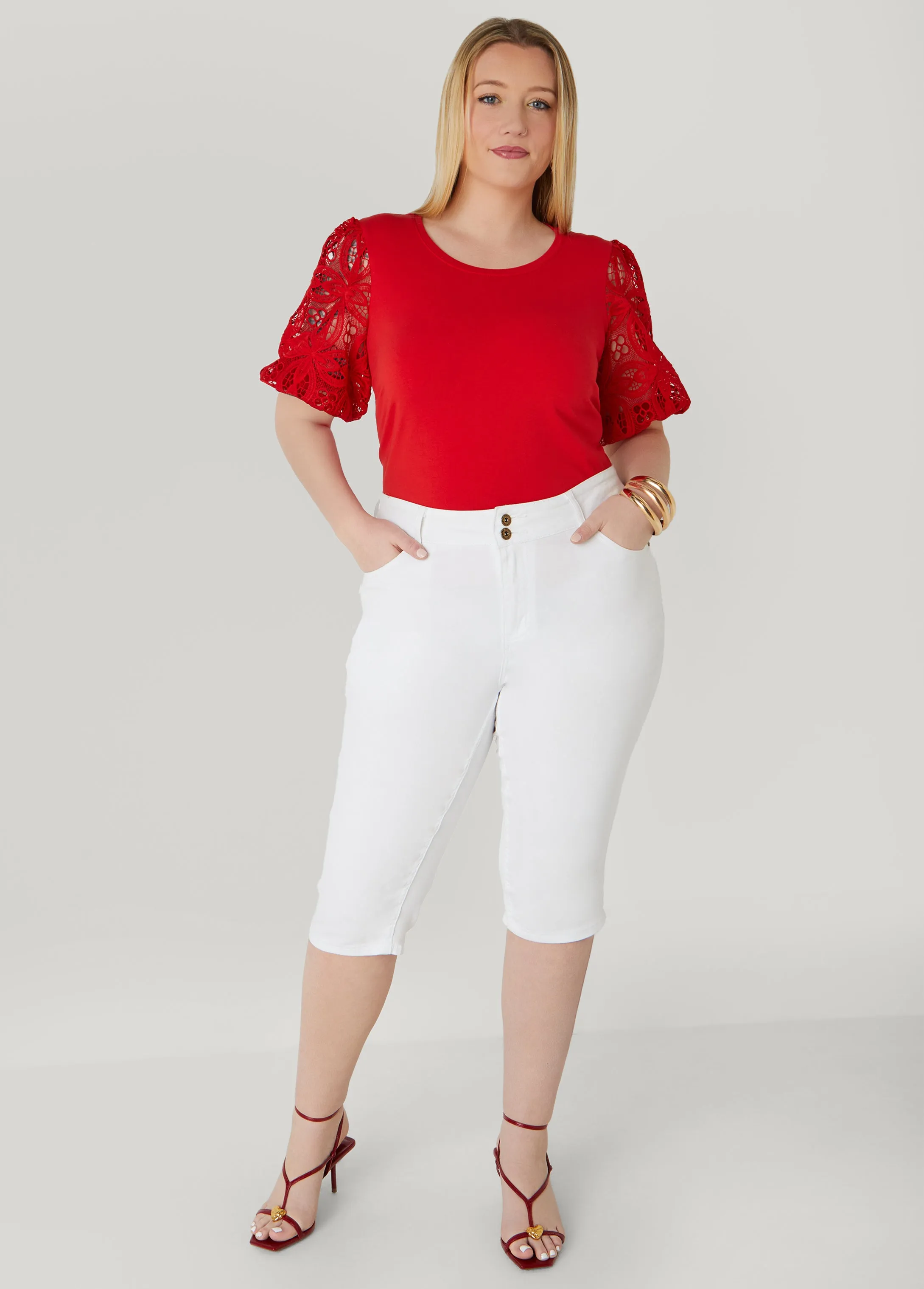 Crochet Sleeved Jersey Tee