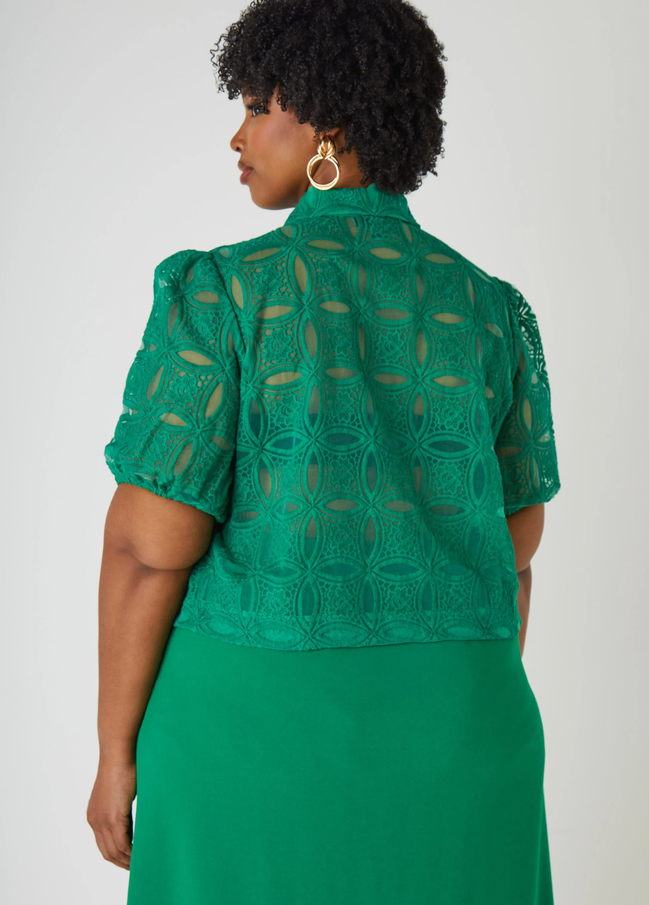 Cropped Embroidered Shirt