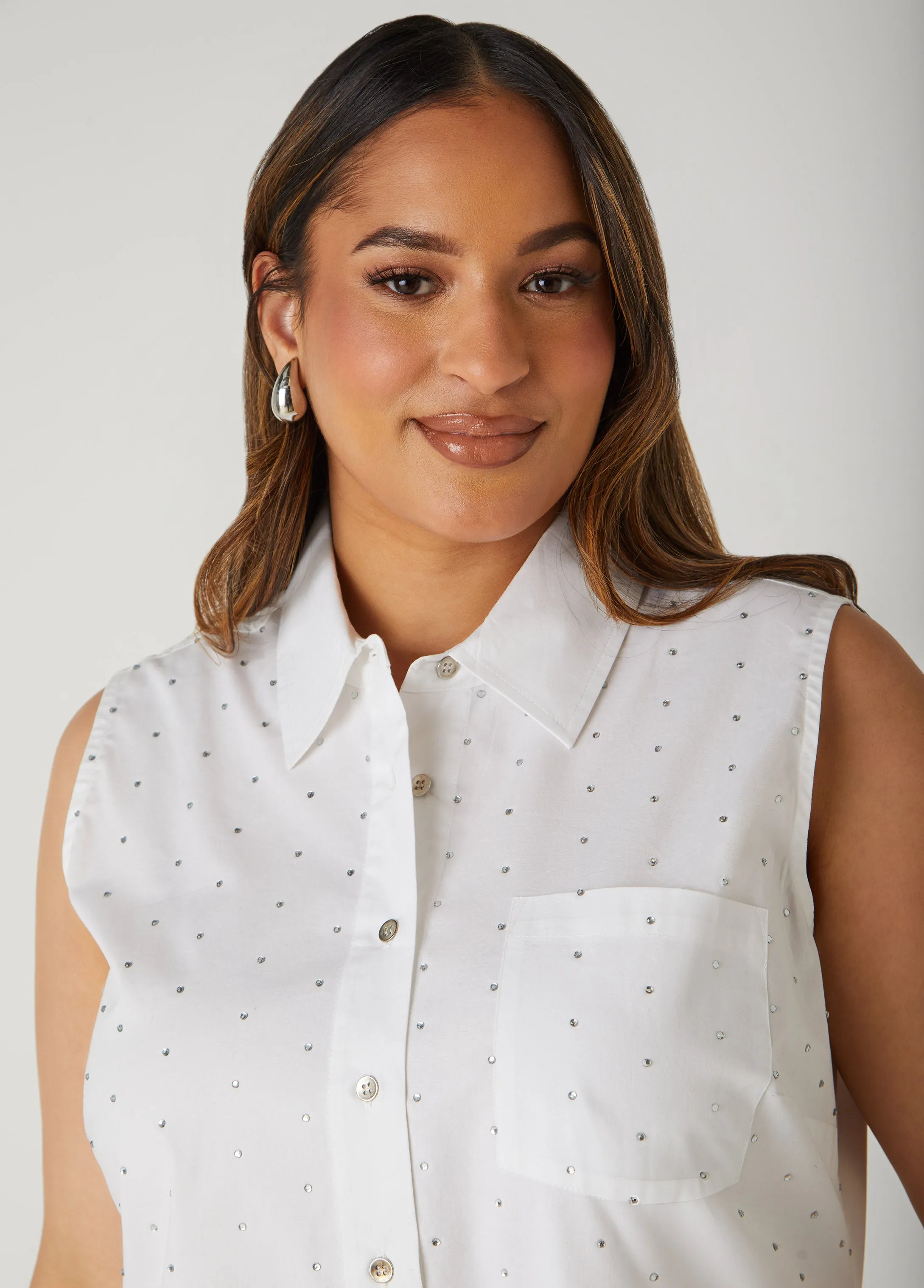 Crystal Cotton Poplin Shirt