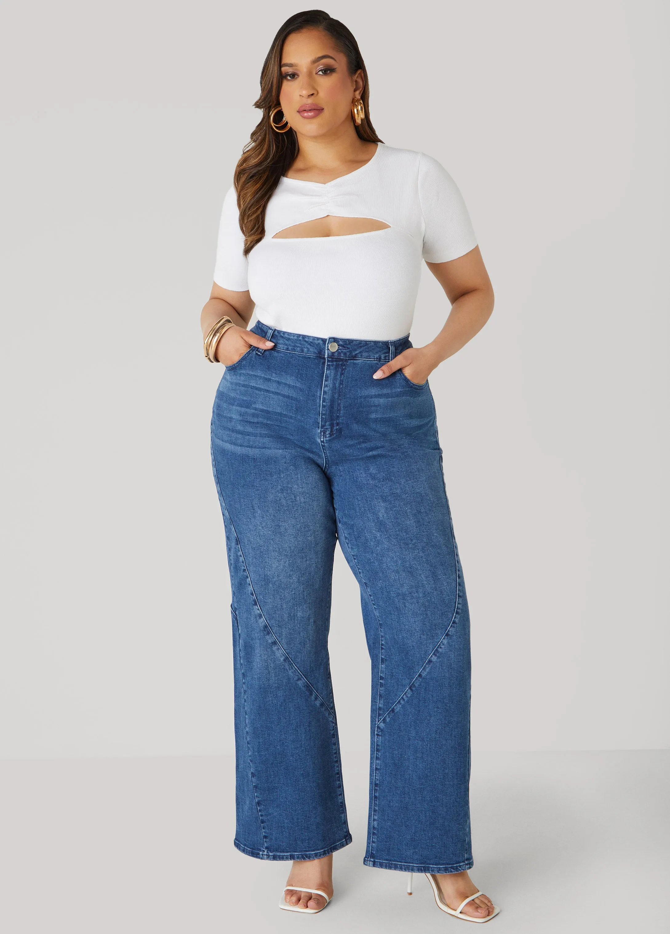Cutout Ribbed Tee
