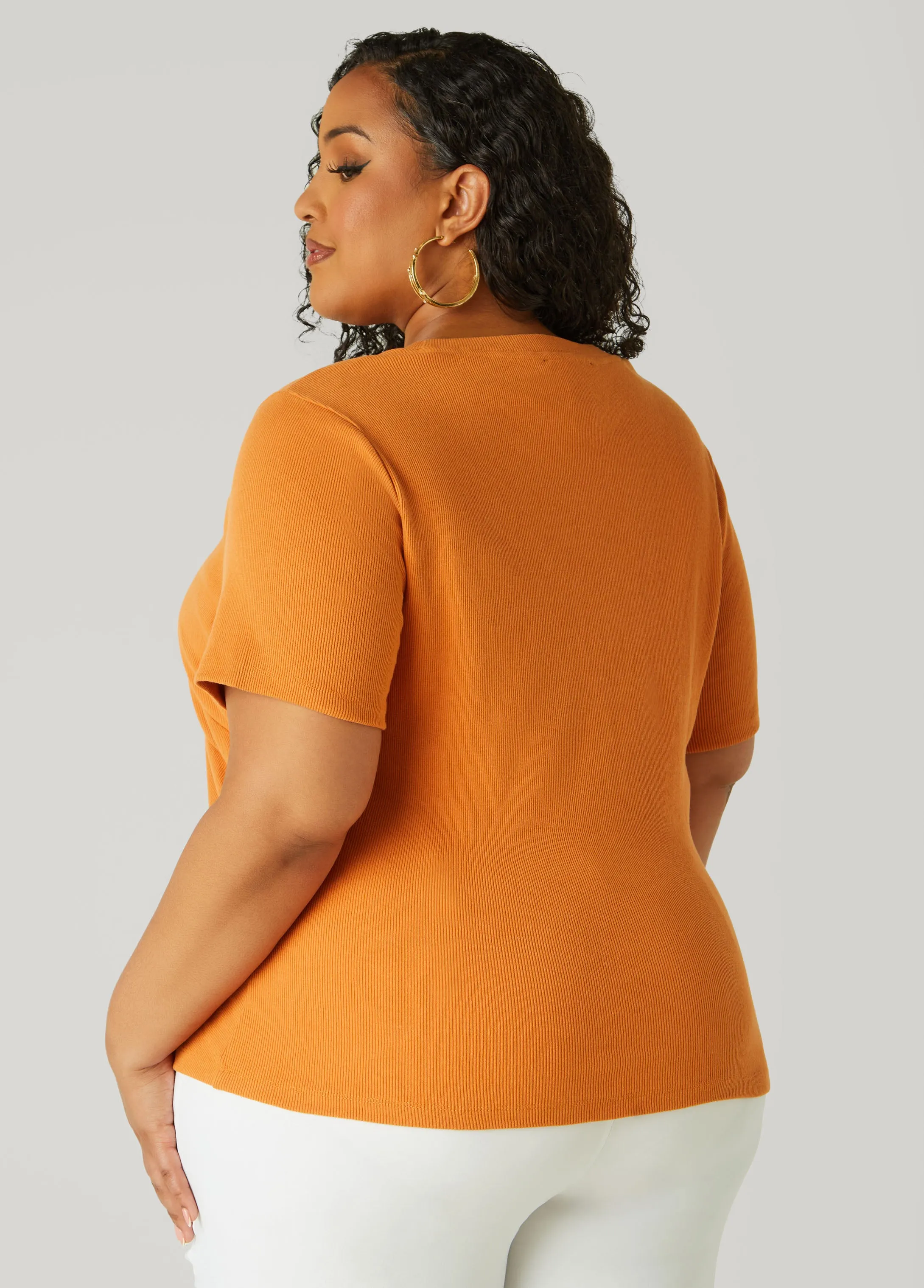 Cutout Ribbed Top