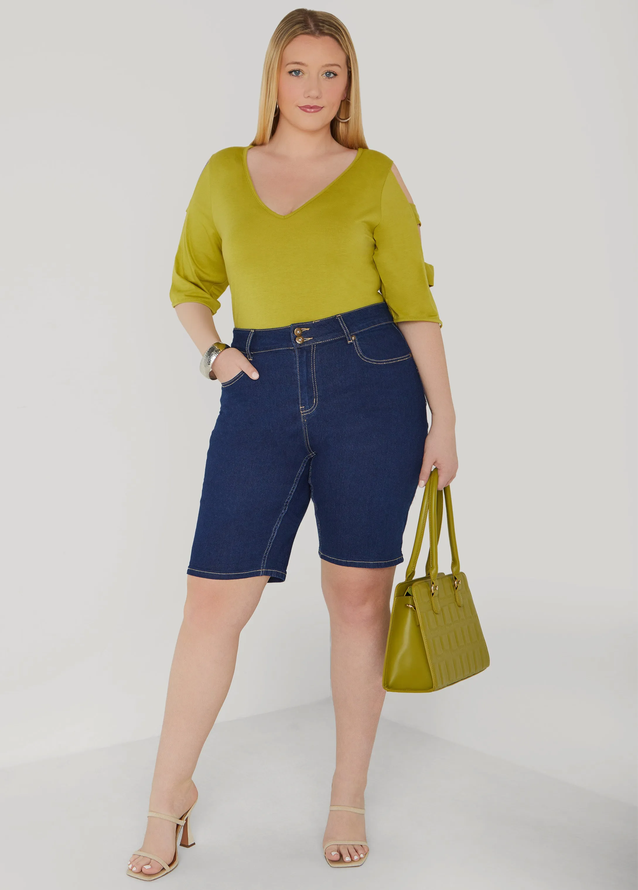 Cutout Sleeve Jersey Top