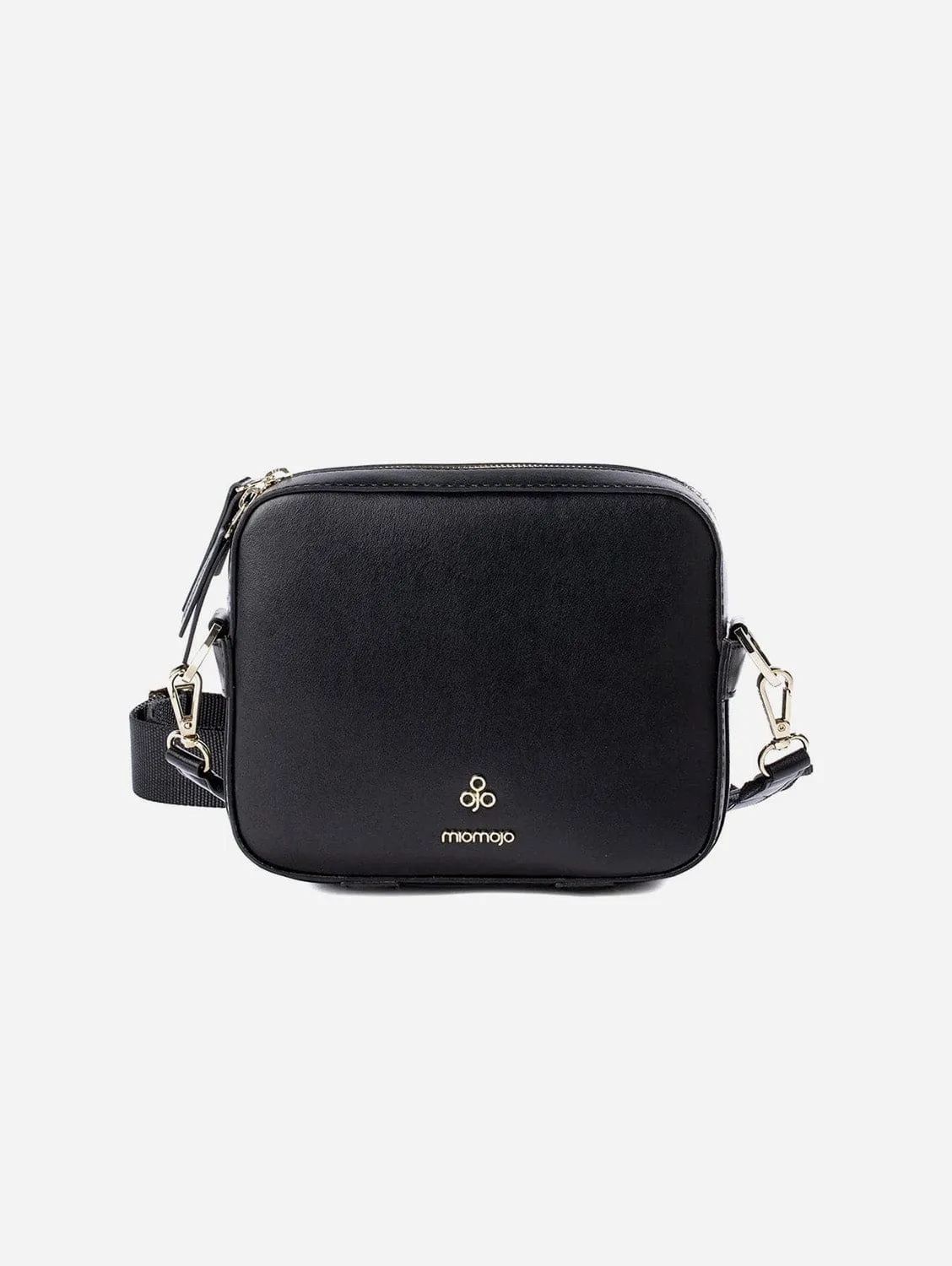 Dalila Apple Leather Vegan Crossbody Bag | Black