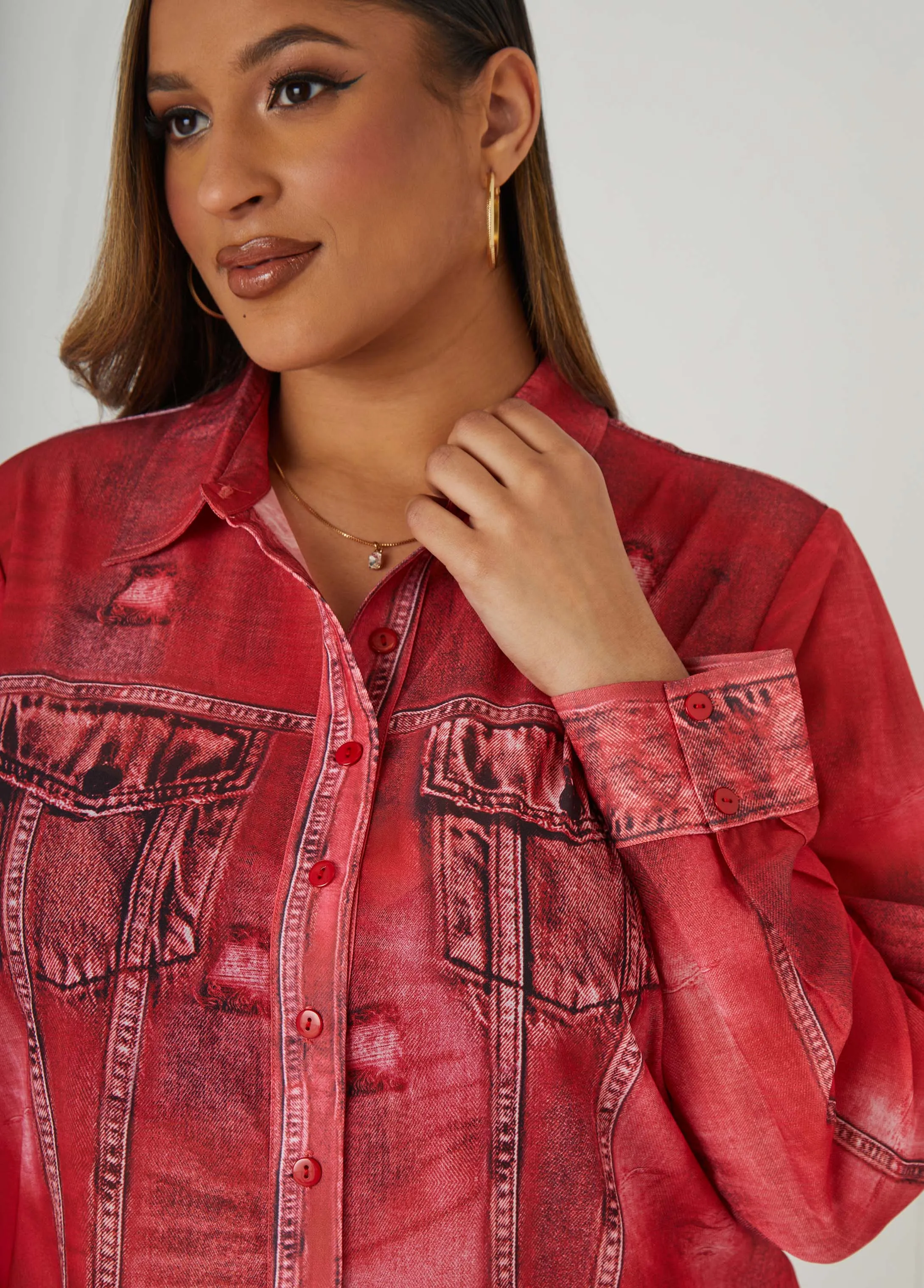 Denim Print Shirt