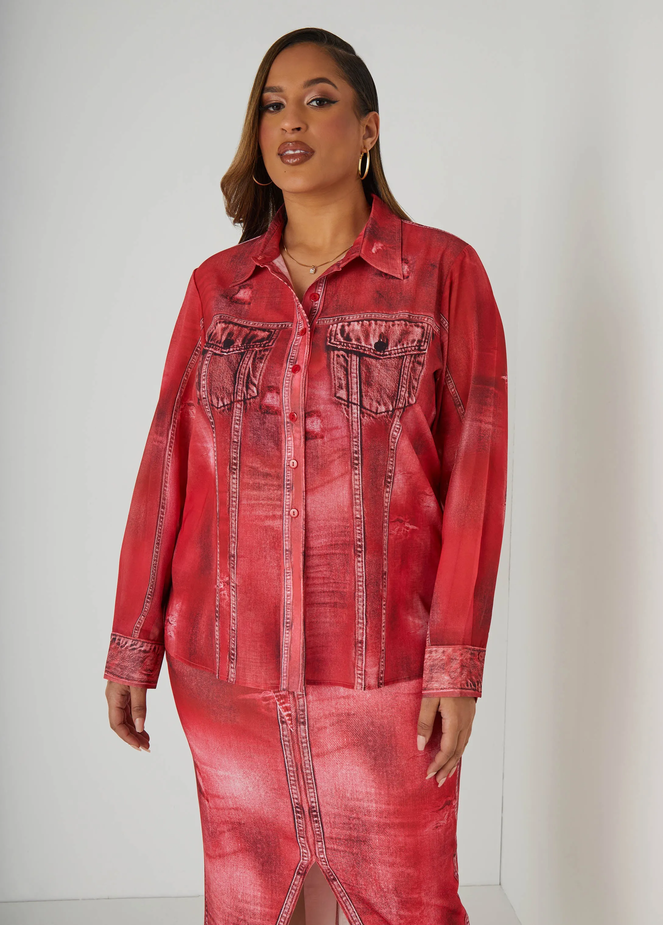 Denim Print Shirt