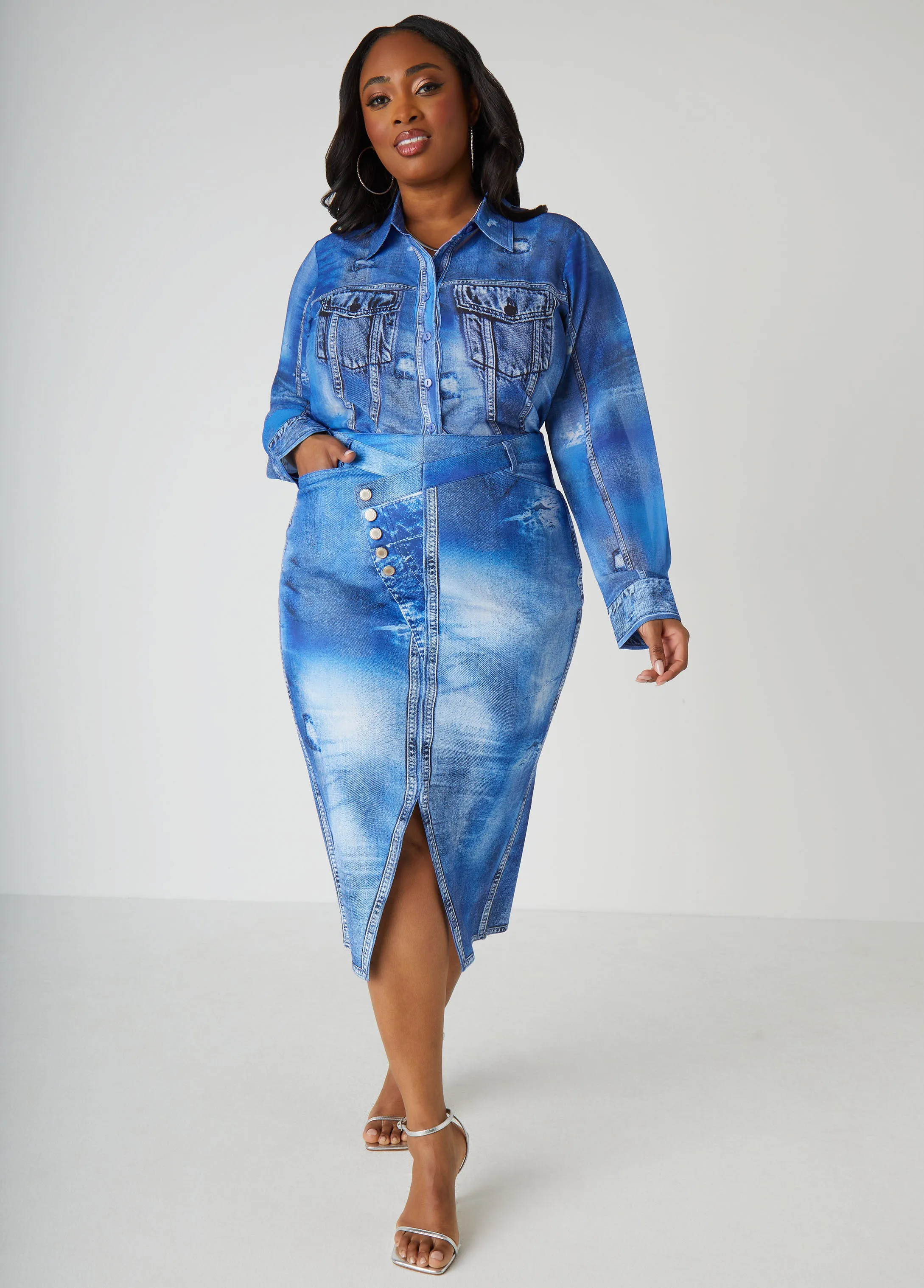 Denim Print Shirt