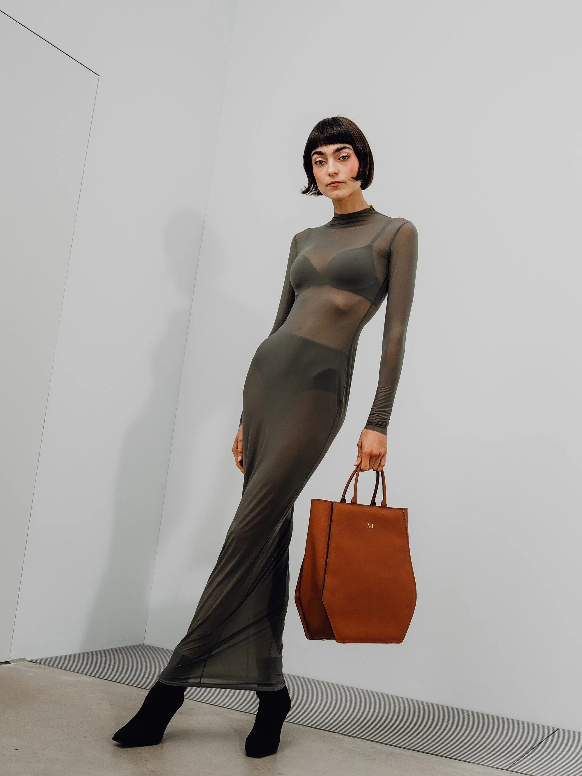 Elay MIRUM? Leather Vegan Tote Bag | Cognac