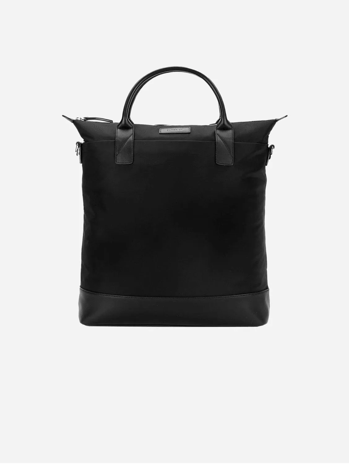 Everyday Vegan Recycled Leather & Nylon Tote Bag | Black